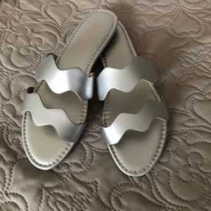 Talbots Silver Sandals - Size 7